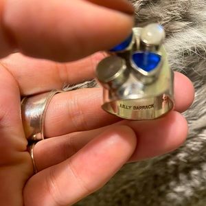 Lilly Barrack sterling silver with large sapphire stones. Handmade